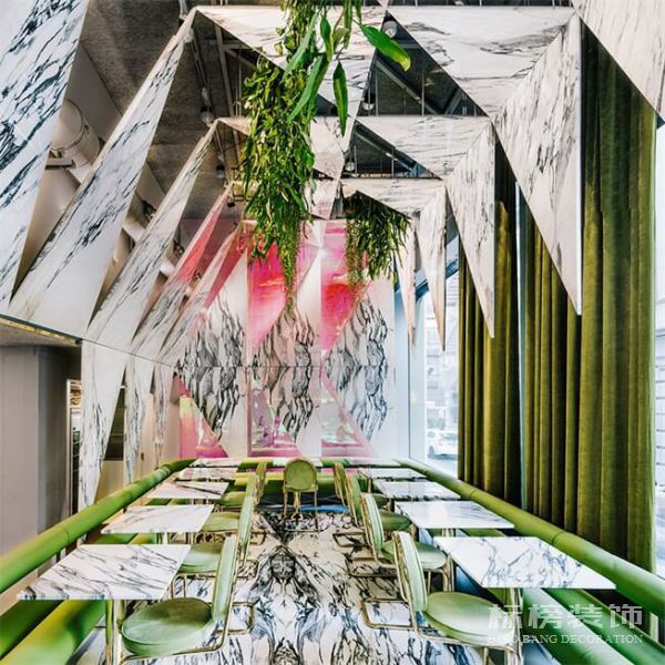 办公室装修怎么设计大理石天花板？